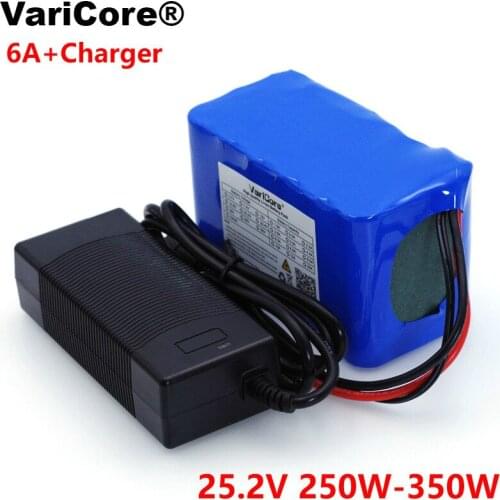 VariCore 24V 6 Ah 6S3P 18650 Battery Lithium Battery 25.2 v Electric Bicycle Moped /Electric/Li ion Battery Pack+1A Charger