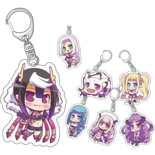 Anime Spider Cartoon Keychain Small Animals Figure Cartoon Figure Acrylic Pendant Keyring Kawaii Jewelry Fans Gift Accessories