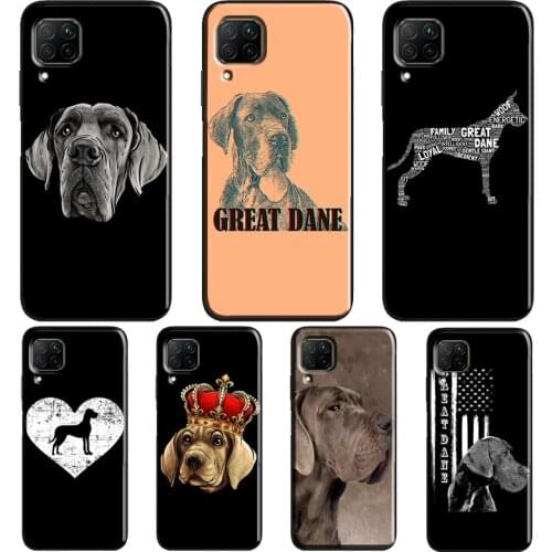 Great Dane Dog Case For Huawei P30 Lite P20 P40 Pro Mate 20 P Smart 2021 2019 Nova 5T Honor 9X 8X 10i 8A