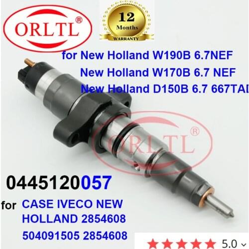 ORLTL 0445120057 Diesel Common Rail Injector 0 445 120 057 for Renault New Holland W170/150/190B 6.7 NEF