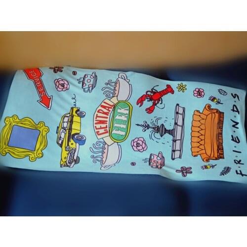 Friends Hugsy central perk Cotton Bath Towel beach Towel Long Sport Swimming Towel Yoga Mat Hanging Wipe Towel 70x140cm