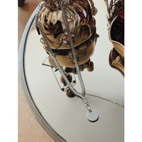 GULCE DERELI, CIRCLE SYMBOL CHARM NECKLACE, INFINITY CHAIN NECKLACE, NEW SEASON, GIFT BOX, GOLD/SILVER PLATED