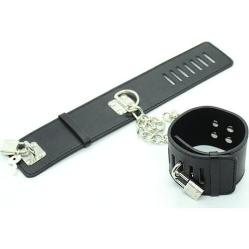 PU Leather BDSM Bondage Hand Ankle Cuffs Adult Sex Toys For Couples Adult Games Erotic Handcuffs Slave Restraints Fetish Women