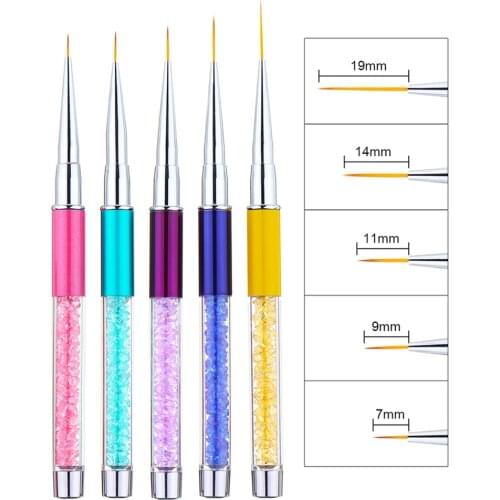 Nail Art Brush Painting Carving Pen UV Gel Painting Pen French Lines Stripes Grid Drawing Liner Manicure DIY Varnishes Tools