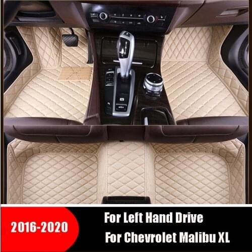 Car Floor Mats For Chevrolet Malibu XL 2020 2019 2018 2017 2016 Carpets Auto Interior Automobiles Waterproof Leather Floorliners