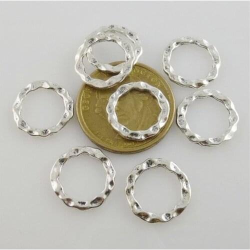 20pcs Zinc Alloy Antique Silver Circle Round Charms For DIY Jewelry Making Accessories 12185