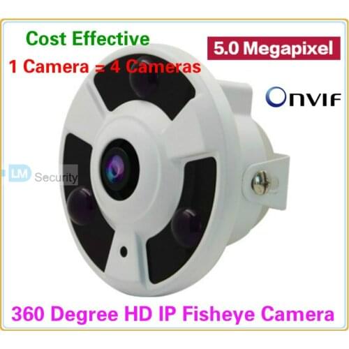 Lihmsek Free Ship New 5.0 Megapixel 2591*1920 360 degree wide angle Lens Night Vision IP Network Panoramic Fisheye Camera