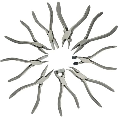 Stainless Steel Multifunctional Jewelry Processing Pliers Pointed Pliers Flat Mouth Round Mouth Flat Mouth Gold