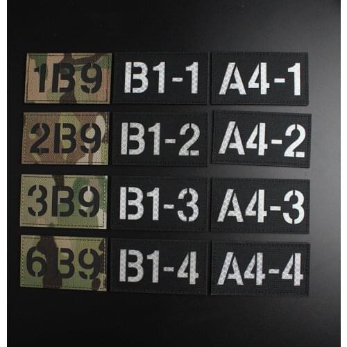 Seal Callsign Number A41-1 IR Reflective Patch Velcro Chapter Sticker 1B2 2B9 Army Fan Helmet Nylon Armband For Clothes Vest Bag
