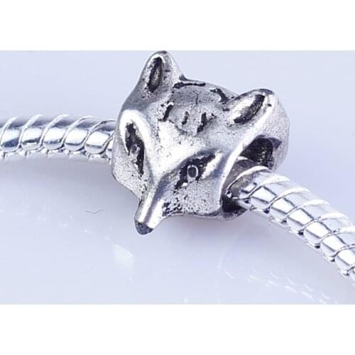 Wholesale 60pcs silver plated round beads Big Hole Beads Fit style European Bracelet hole 4.5mm