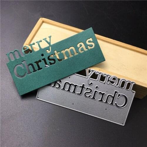 Frame Merry Christmas Cutting Dies Metal Steel Dies For Card Making DIY Scrapbook Album Photo Handcrafts Cards Embossing Dies