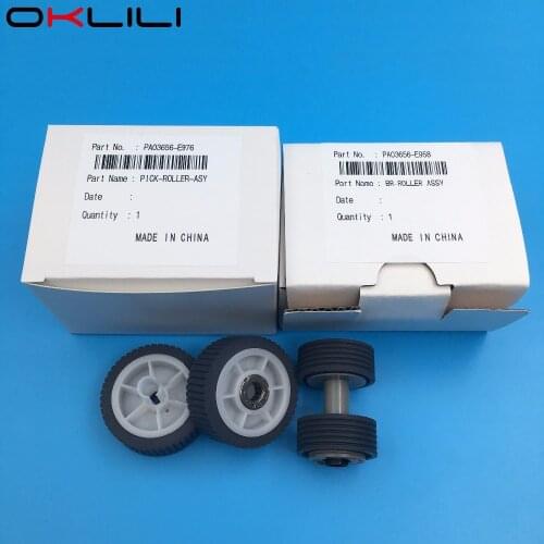 1SETX PA03656-0001 PA03656-E958 PA03656-E976 Brake Roller Pick Roller Pickup for Fujitsu ScanSnap iX500 iX1500 iX1400 iX1600