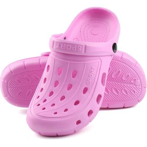 Summer Womens Solid Slippers Clogs Breathable Casual Home Garden Shoes Cheap Beach Sandals Mules Antiskid Bathroom Slipper