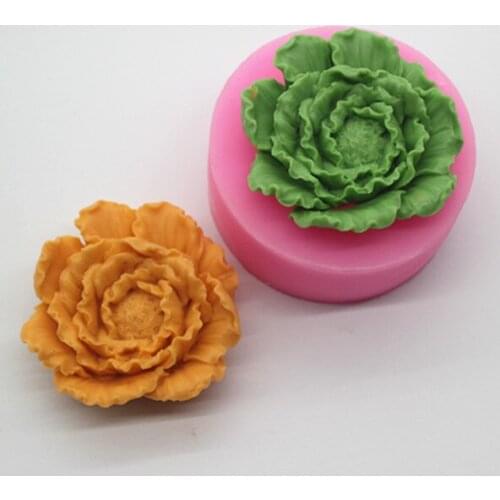 Silicone mold Blooming flowers shape handmade soap mould DIY tools Fondant cake chocolate decoration mold clay craft mold
