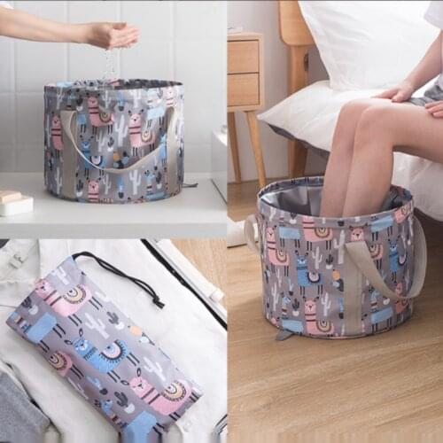 Travel Foldable Foot Bucket Portable Bath Bag Wash Basin Water Tub Large Capacity Bathing Feet Massage Washing Tub For Outdoor