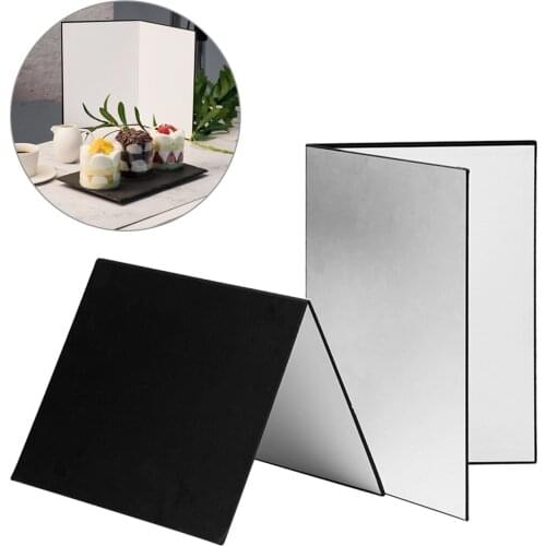 3-in-1 Photography Cardboard Paperboard Folding Photography Reflector Diffuser Board for Still Life Product Food Photo Shooting
