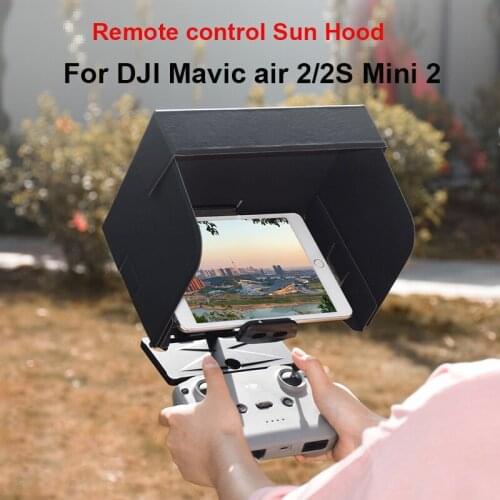 Foldable Phone Tablet Sun Shade for DJI Mavic Air 2 Air 2S Mini 2 Drone Remote Control Sun Hood Clip Holder Stand Accessories