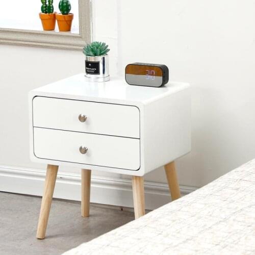 Nordic Modern Bedside Table Bedside Cabinet Storage Rack Nightstands Bedroom Cabinet Wood Table For Bedroom Chest Of Drawers HWC