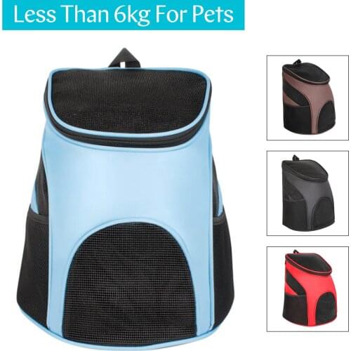 Pet Bag Carrier Out Folding Nylon Breathable Mesh Portable Cat Backpack Outdoor Double Shoulder Bag For Small Dogs Pet Products