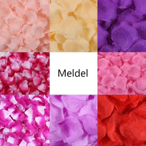 Cloth Simulation Petals Wedding Flower Girl Rose Petals Wedding Decoration Gradient Rose Petals 100 Pieces per Package