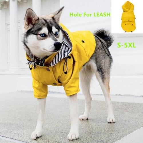 Dog Waterproof Raincoat Pet Jacket Bulldog Windbreaker Poodle Pug Bichon Puppy Coat Rainwear PU S-5XL High Quality Dog Raincoat