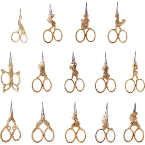 ZAKKA cross stitch Retro Vintage Antique cut trim shear Fine Sewing makeup scissor handicraft DIY Household Fabric