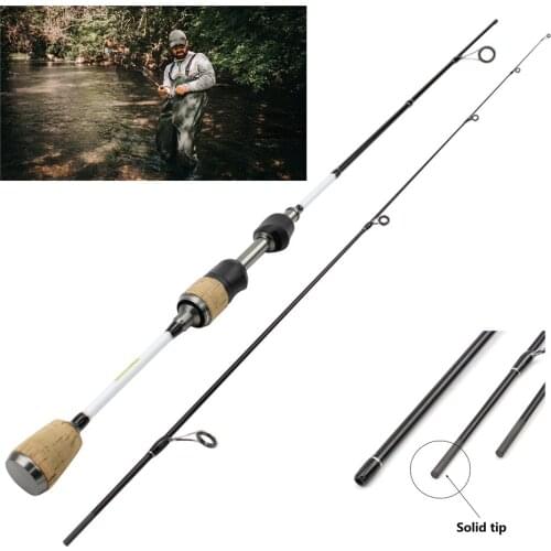 High Quality ul 1.68m Solid tips lure rod Soft and slow weight ultra light fishing rod carbon fishing pole 1-6g Lure Weight