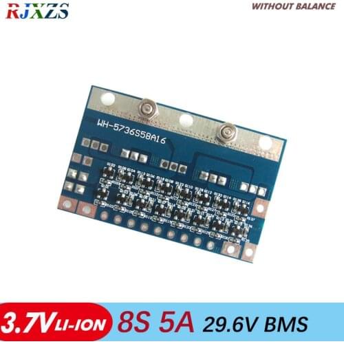 8S 5A 29.6V li-ion BMS PCM battery protection board bms pcm for LicoO2 Limn2O4 li battery