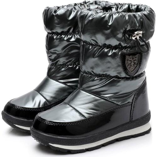 Girls Boys Snow Boots Kids Shoes 30% Real Wool Winter Warm Baby Shoes Waterproof Childrens Snow Boots -30 Degree Keep Warm