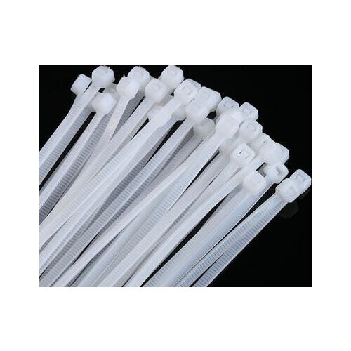 100pcs 3mm x 150mm black white Nylon Plastic Zip Trim Wrap Cable Loop Ties Wire Self-Locking 3*150mm