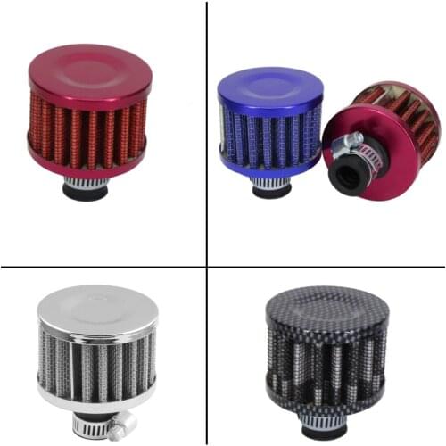 12mm Car Small Air Filter Clip-On Auto Round Conical Cold Intake Crank Case Turbo Vent Breathe Mini Air Filter Box MC20S051155