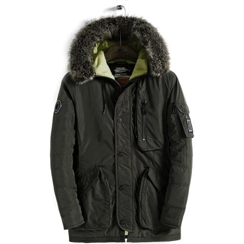 2019 Brand Men Padded Winter Parka Brand Winter Polyester Coat Thick Clothes Fur Collar New Casual Men Winter Coats