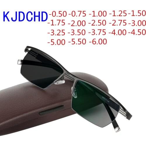 2020 new personality mens transitional photochromic sunglasses myopia glasses ladies business optical glasses -0.5-1.0 to -6.0