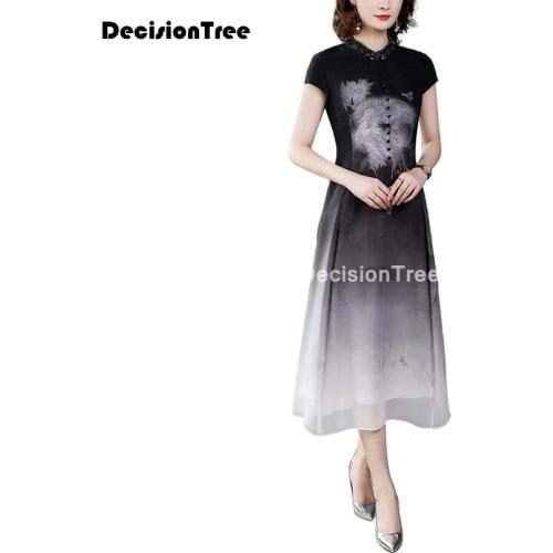 2021 chinese dress short sleeve qipao long dresses sexy dress chinese traditional gown women satin cheongsam qipao