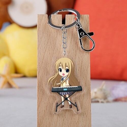 5pcs 10pcs 3Kinds K-ON!Hirasawa Yui Akiyama Mio Tainaka Ritsu Kotobuki Tsumugi PVC Pendant Figure Key Chain