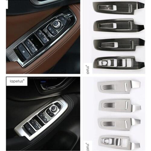 Lapetus Accessories Fit For Subaru Forester 2019 2020 2021 Inner Door Armrest Window Lift Button Panel Molding Cover Kit Trim