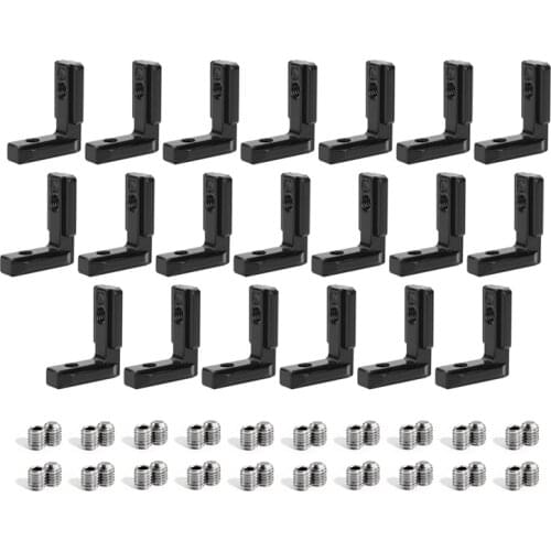 20pcs/lot 3030 T Slot Aluminum Angle Bracket Interior Joint Bracket for Aluminum Extrusion Profile 3030 Series Slot 6mm