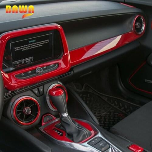 Automotive Interior Stickers for 6th Gen Chevrolet Camaro 2017+ Car Front Copilot Passenger Seat Panel Decoration Carbon Look