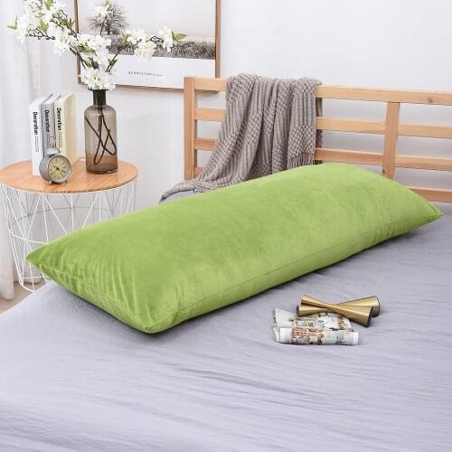 Free Shipping Custom 30X100cm Velvet Fabric Long Pillow Case Soft Velour Equal Body Cushion Cover