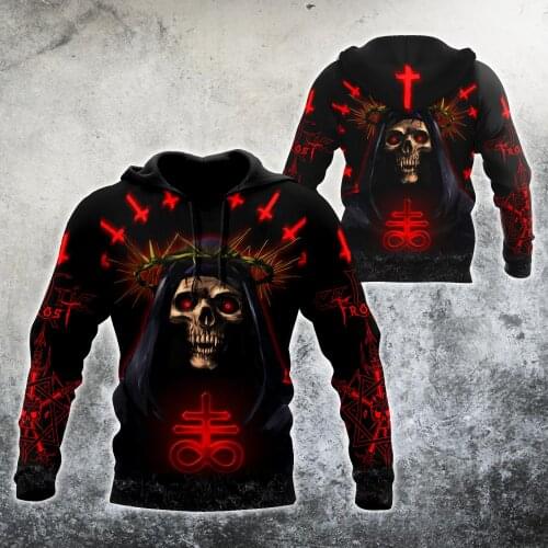 Brand Fashion Autumn Hoodies The King Satanic 3D All Over Printed Mens Sweatshirt Unisex Zip Pullover Casual Jacket DW0469