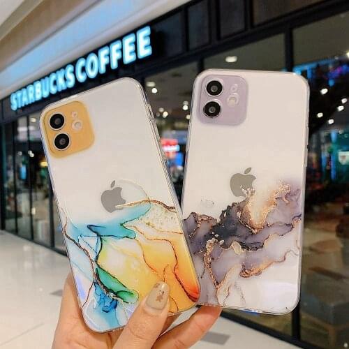 Watercolor Painting Phone Case For iPhone 11 12 Pro Max XR X XS 7 8 6 6s Plus SE 2020 XS Max 12 Mini Soft TPU Back Cases Cover