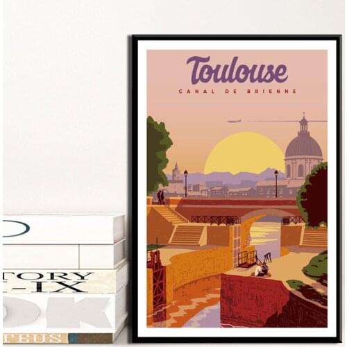 Home Decor Berlin Wall Art Venice Canvas Painting Toulouse Print Poster Famous Travel Cities Modular Picture Cuadros For Bedroom