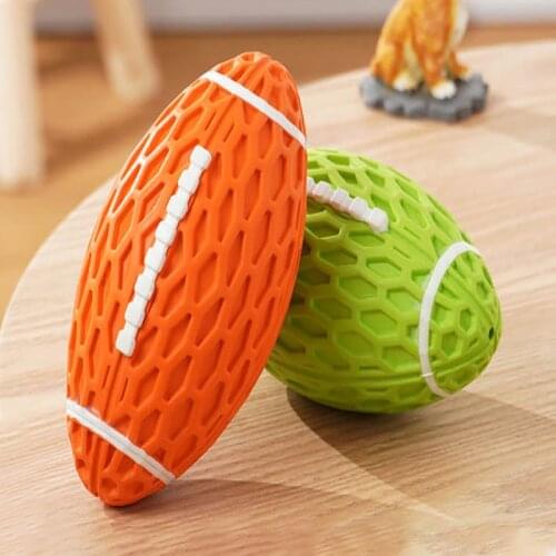Dog Toys Rubber Fidget Squeak Toy Aggressive Chew Football Dogs Toothbrush Doggy Puppy Dental Care For Puppy Pet Accessories