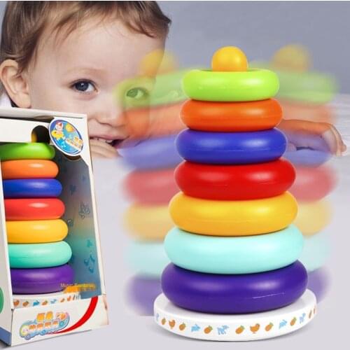 Montessori Baby Musical Stacking Toys Toddlers Learning Stacking Ring Tower Educational Tumbler Toy For Babies Boys 1 Years Gift
