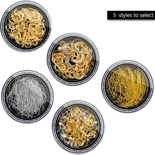 DIY Star Moon DIY Metal 3D Nail Art Decorations Rhinestones For nail Supplies Nails Glitter AB Crystals Jewelry Accessoires