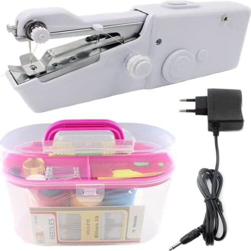 Portable Mini Handheld sewing machines Stitch Sew needlework Cordless Clothes Fabrics Electric Sewing Machine Stitch Set