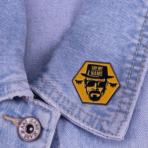 Enamel Brooch Movie Breaking Bad Anime Protagonist Figure Heisenberg Pins Cute Cosplay Lapel Pin Jewelry Party Accessory New
