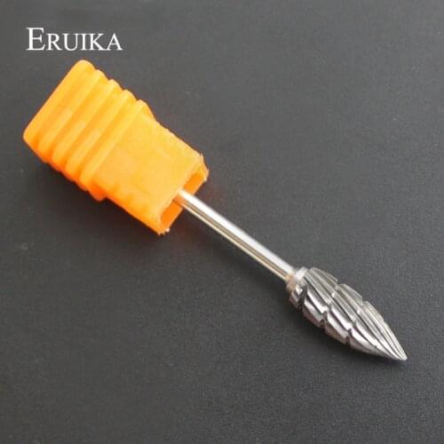 ERUIKA 1pc Tungsten Carbide Nail Drill Bit Cuticle Clean Bits For Manicure Machine Nail Drill Accessories Nail Salon Art Tools