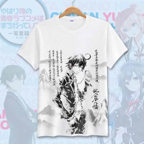 Anime Yahari ore no seishun love kome wa machigatteiru cosplay t-shirt Polyester Yukinoshita Yukino t shirt summer tops