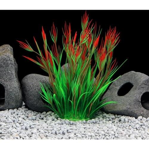 Water Grass Simulation Accessories Plastic Ceramic Artificial Aquarium Purple Dreamy Tones Ornaments Fish Plant For Decoration
